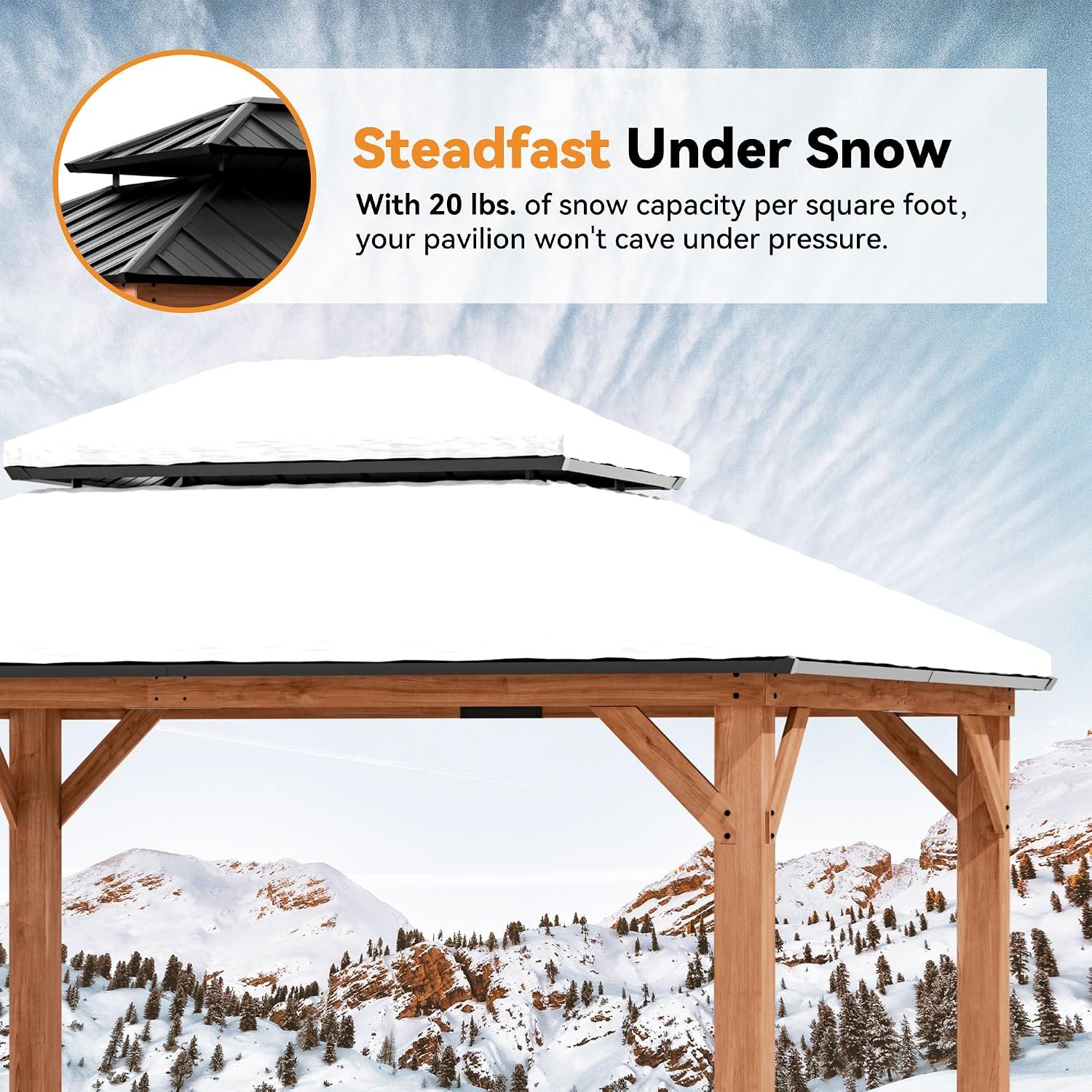810pJyYQLhL._AC_SL1500_-1 Modern Shade Wood Gazebo Double Galvanized Steel Roof