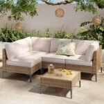 SunloungeCo SCGJ-05 Wicker Patio Conversation Set Sectional